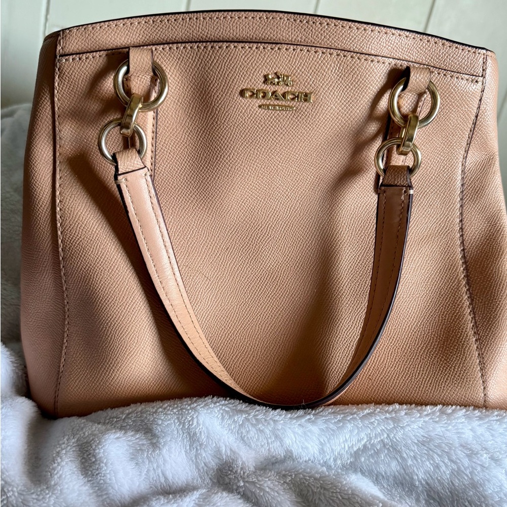 Coach Light Brown Leather Shoulder Bag
